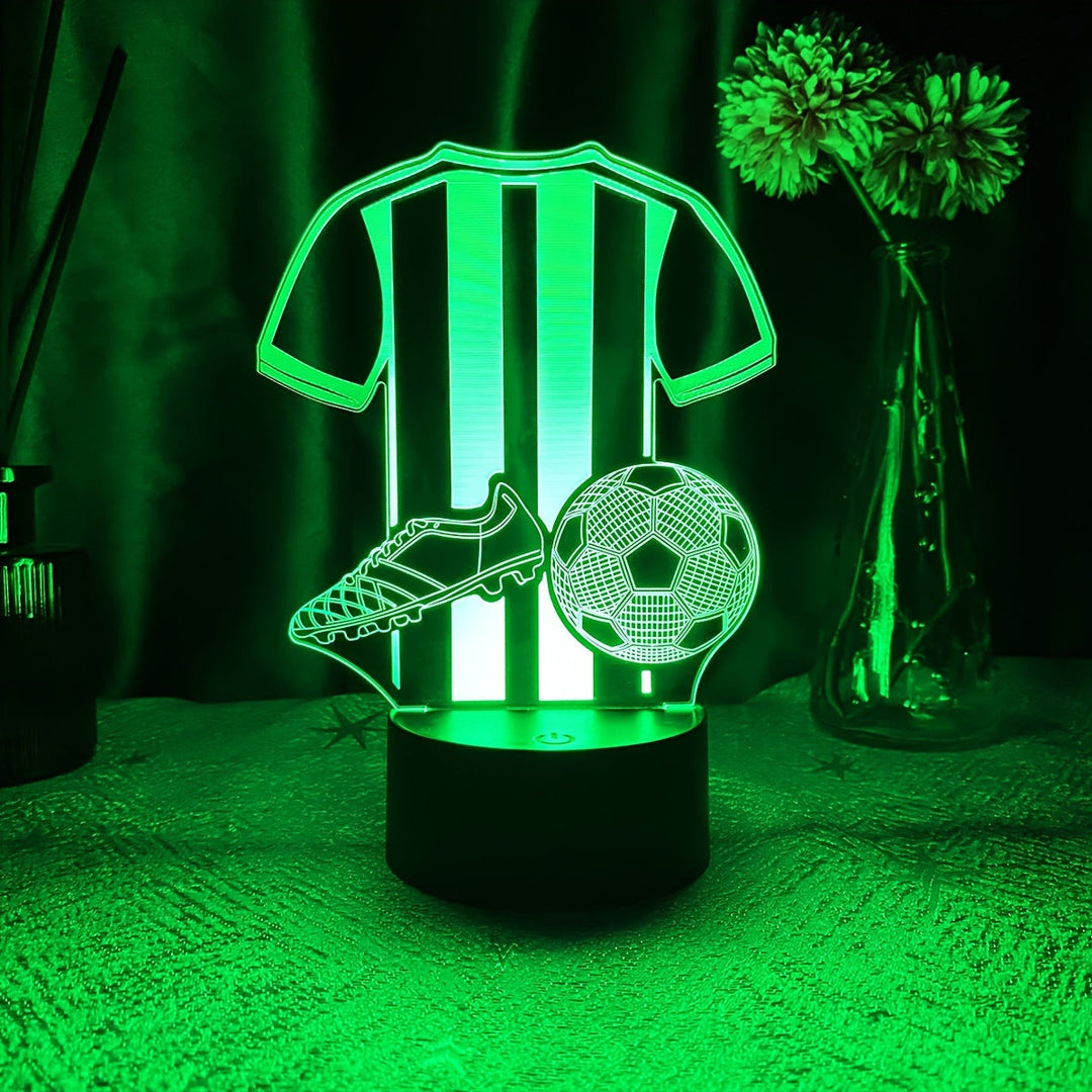 SportGlow Lampe - 3D LED Nattlys for Fotballfans Luvikno