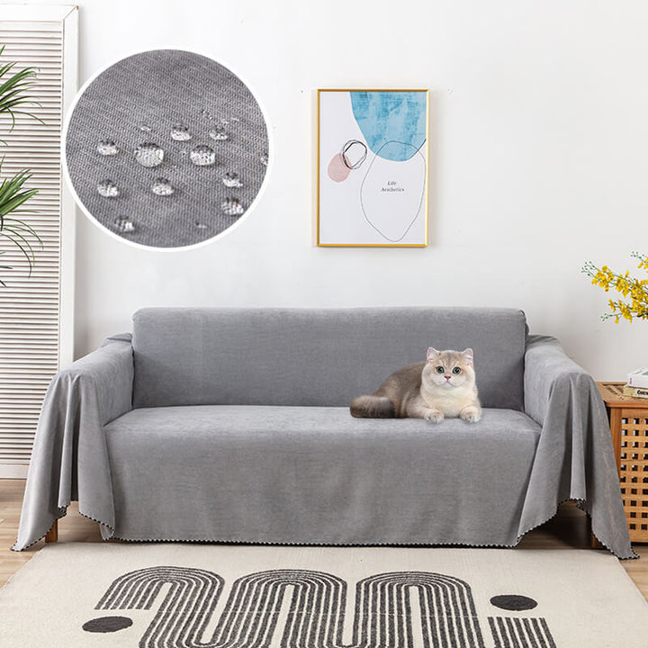 Premium vanntette sofa kastet dekke med jacquard kant | Luvikno