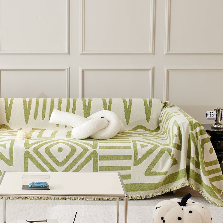 Geometrisk Boho Stil Sofa Trekk - Moderne, Stilig & Holdbar Sofa Beskyttelse | Luvikno