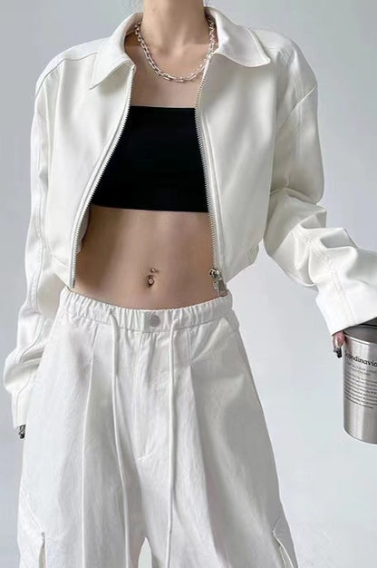 Luvik | Down Collar Biker Lyhyet Takki