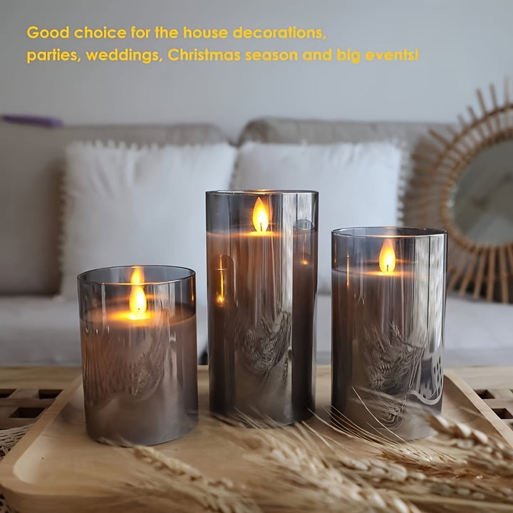 GlowCandle - Elegant LED Lysestake Sett med Fjernkontroll Luvikno