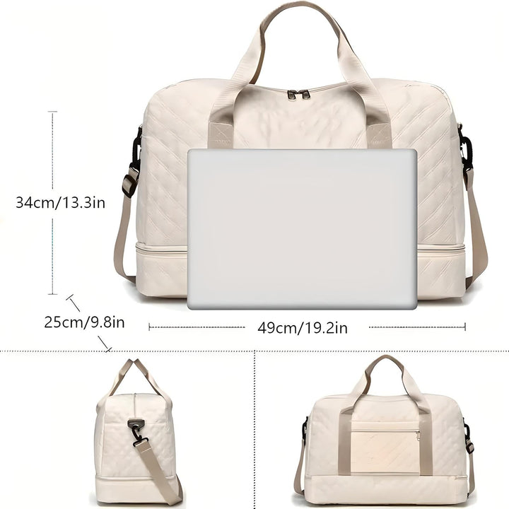 Luvikno | Romslig Weekend Duffel Bag | Vanntett, Multikompartments & Ideal for Korte Turer og Treningsøkter