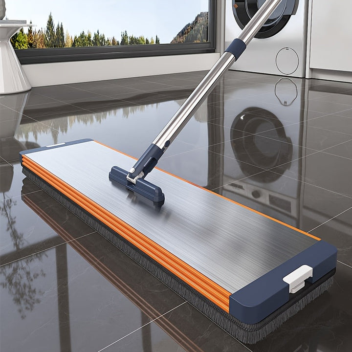 Flat mop set with bucket & wringing function | Luvikno