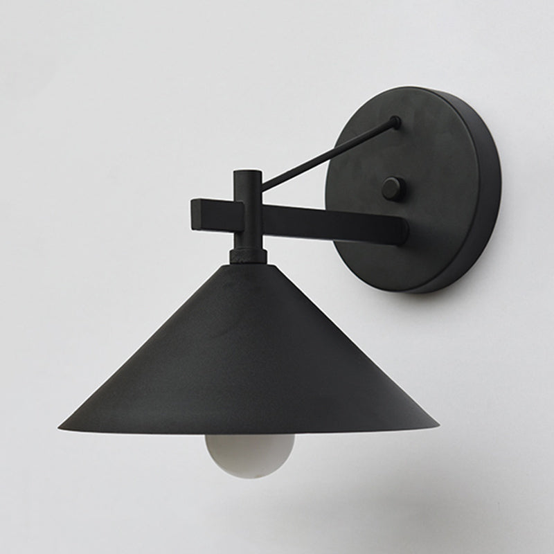 Metall Kjegle Vegg Henge Lys Vintage 1 Lys Utendørs Vegglampe Belysningsanordning i Svart/Antikk Messing/Brunert Sølv | Luvikno