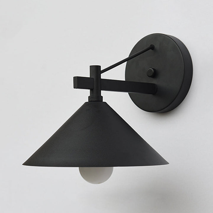 Metall Kjegle Vegg Henge Lys Vintage 1 Lys Utendørs Vegglampe Belysningsanordning i Svart/Antikk Messing/Brunert Sølv | Luvikno
