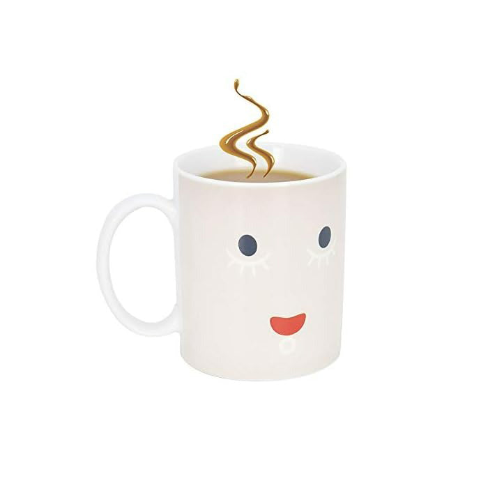 Morning Smiley Magic Varmefølsom Fargeforandrende Keramikk KaffeKopp | Luvikno