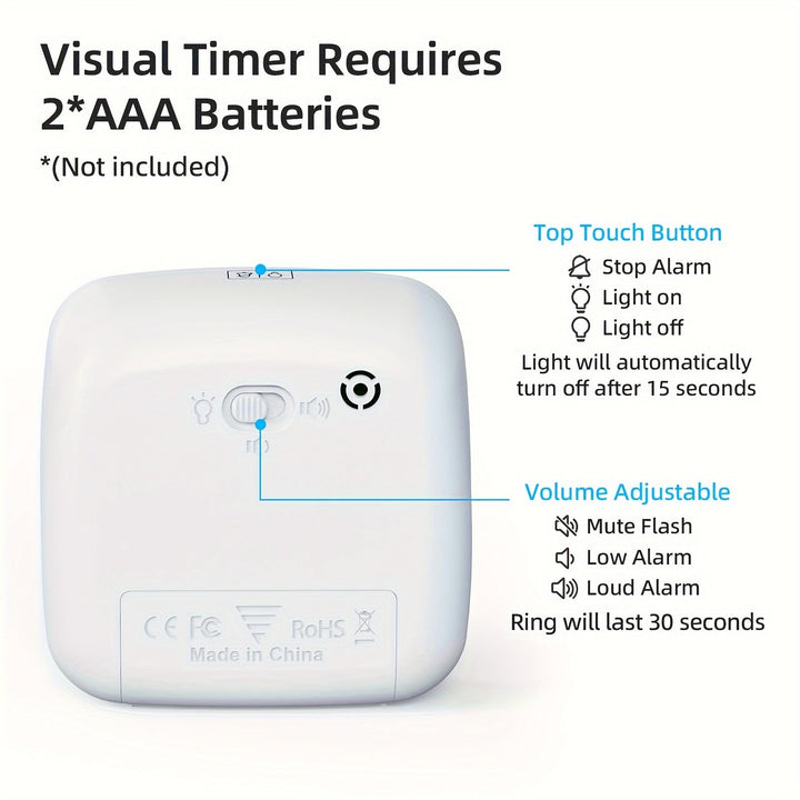 Rainbow Time Management Timer – Visuell 60-minutters nedtellingsur for studie, arbeid og hjem | Luvikno