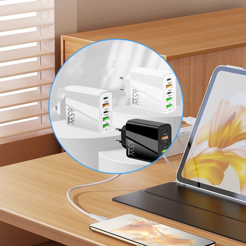 Multi Port Adapter 65W Hurtiglader - US Standard | Luvikno