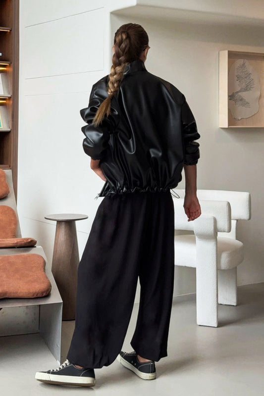 Luvik | PU Nahkamoottoripyörätakki