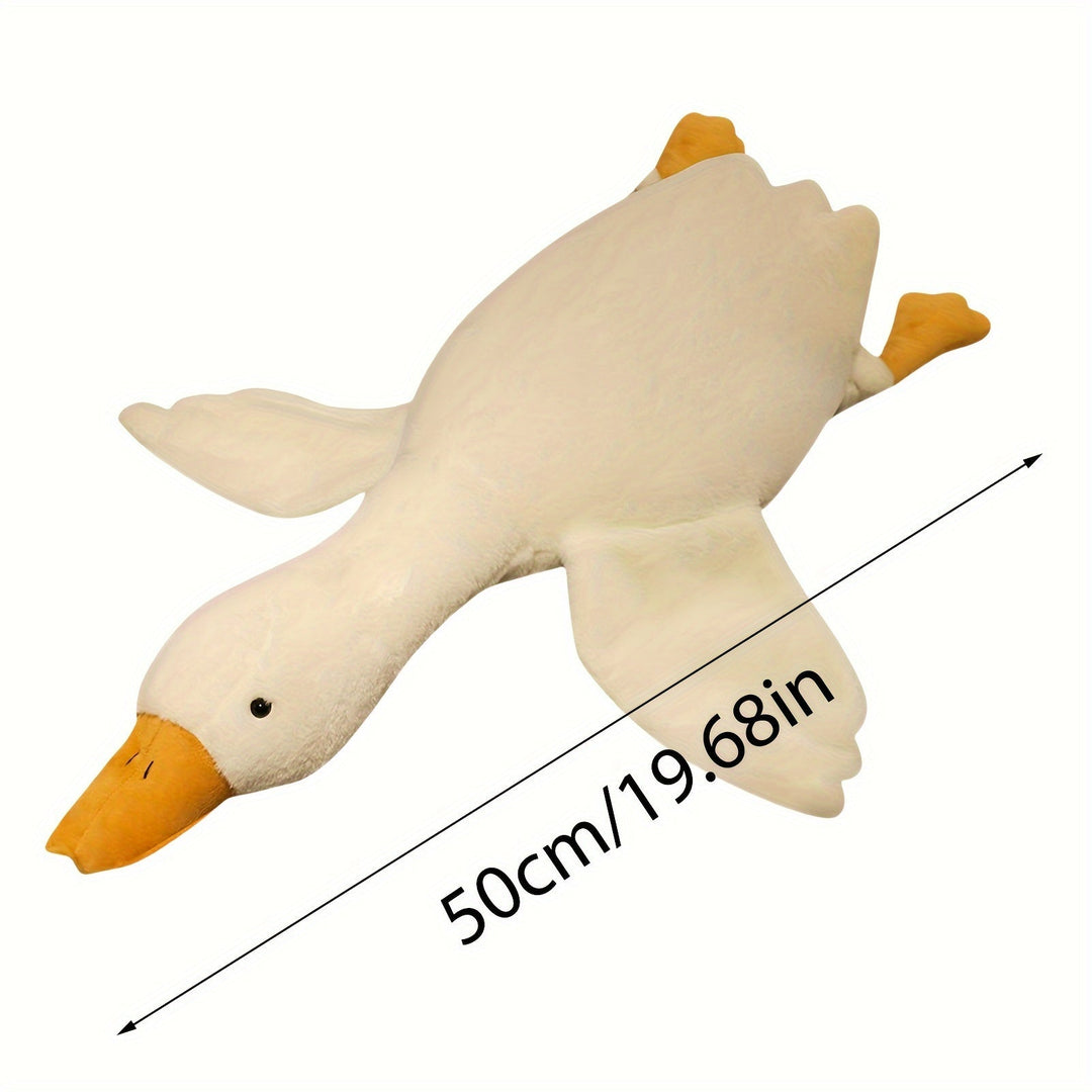 Soft White Duck Plush Toy - Large Swan/Gander Toy, Fluffy Floor Mat for Nursery and Home Decor | Luvikno