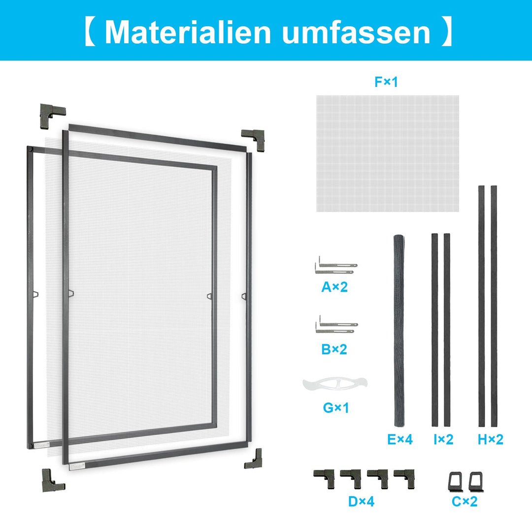 Fluenettvindu insektbeskyttelse antrasitt | Luvikno