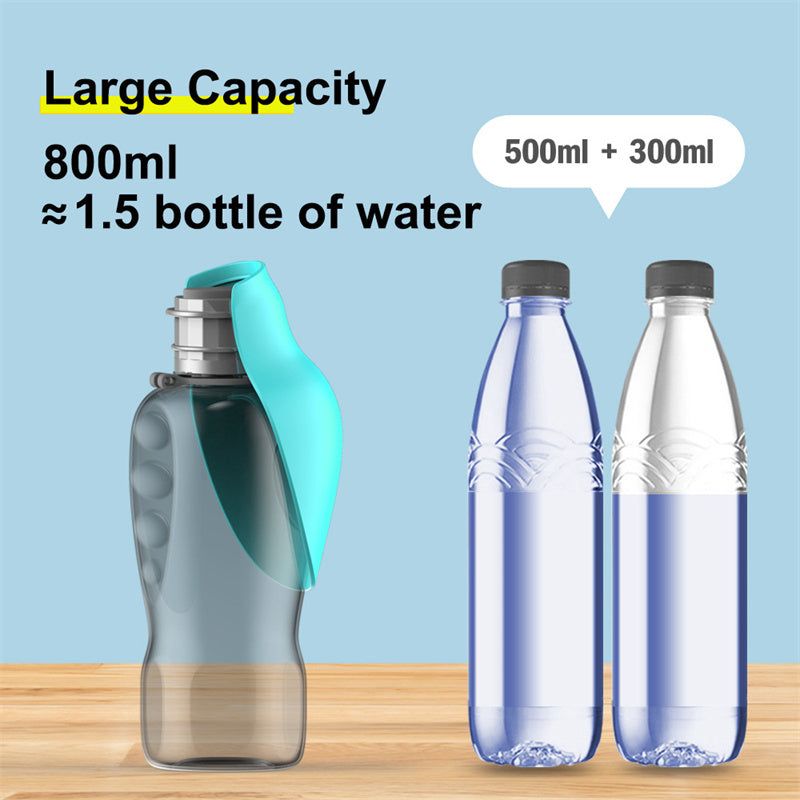 Bærbar 800ml Hundevannflaske. | Luvikno