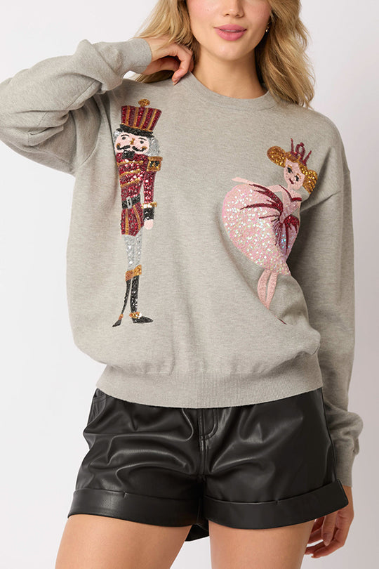 Luvik | JuleSoldat Glitrende Mote Løs Sweatshirt