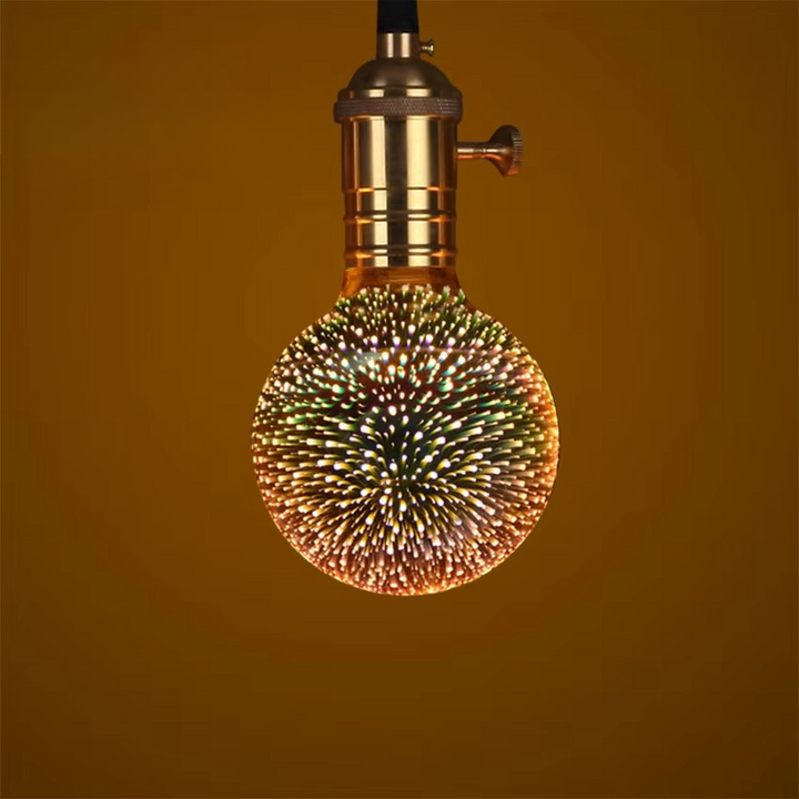 3D Starburst LED-pære – Vintage Edison fyrverkeri lys – E27 Luvikno