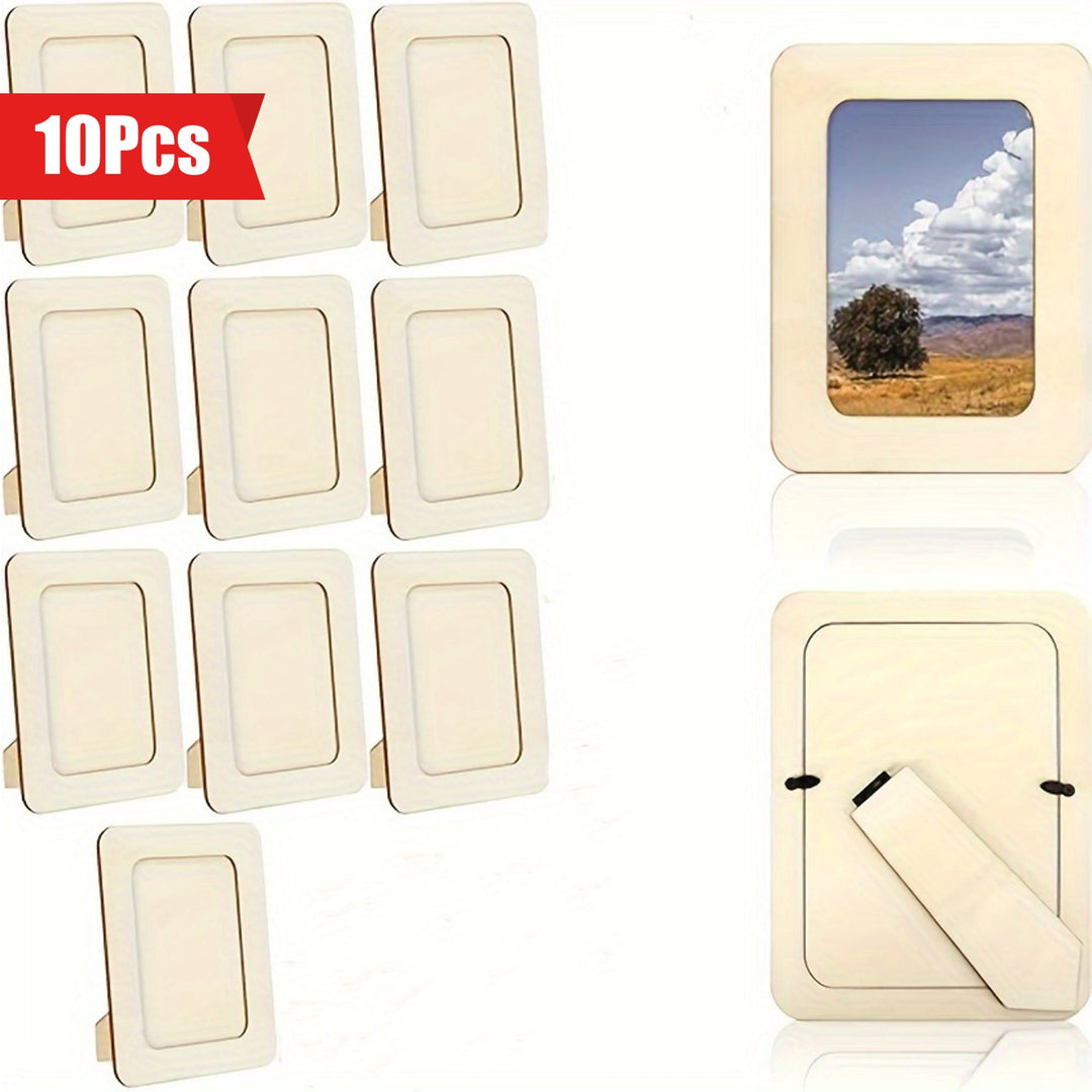 CreativeFrame – Sett med 10 DIY fotorammer Wood Luvikno