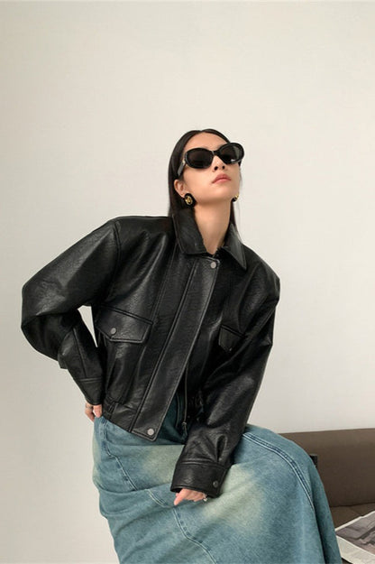 Luvik | PU Nahkakangas Kaulustakki