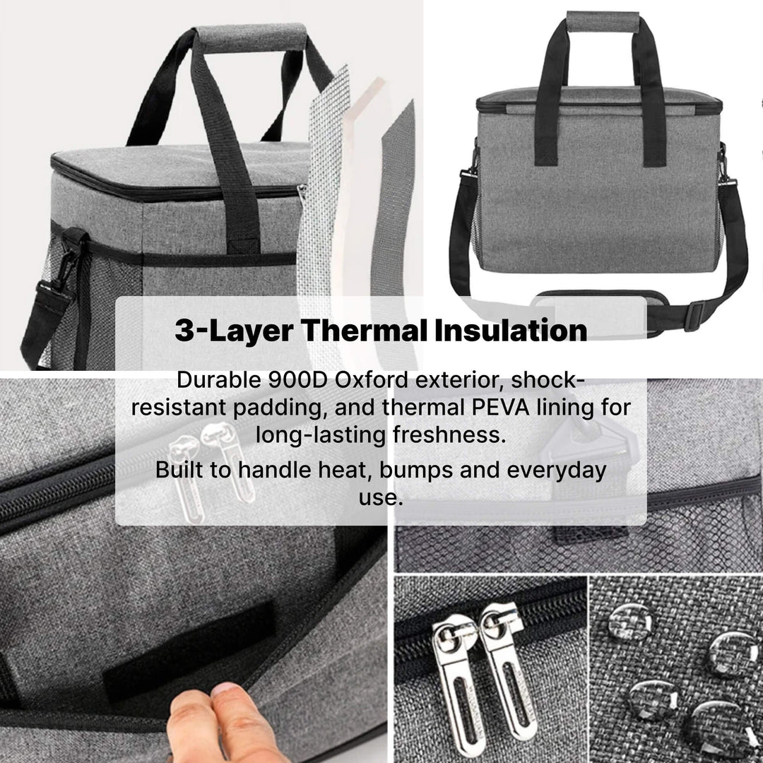 Luvikno | 33L Vanntett Kjølebag | Isolert, Romslig & Ideell for Pikniker, Stranddager, Fotturer og Utendørsaktiviteter