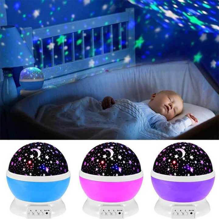 Romantisk Nattlys LED Prosjektor Lampe Stjernespekket Himmell