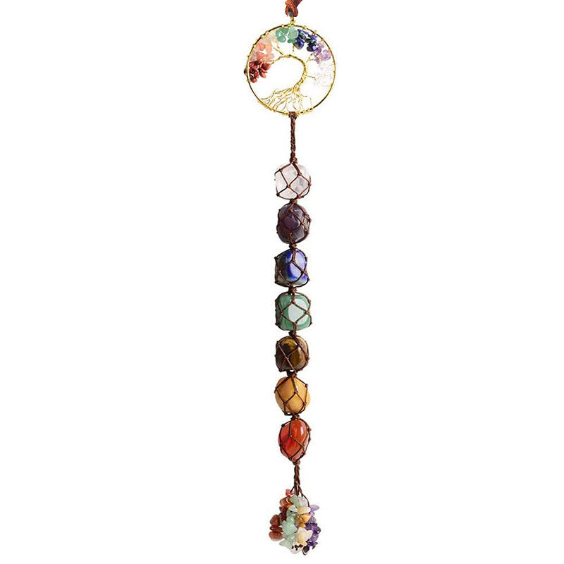 7 Chakra Stein Healing Crystal Tree of Life Dekorasjon | Luvikno
