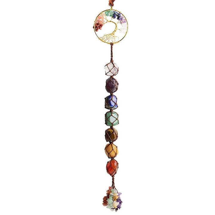 7 Chakra Stein Healing Crystal Tree of Life Dekorasjon | Luvikno