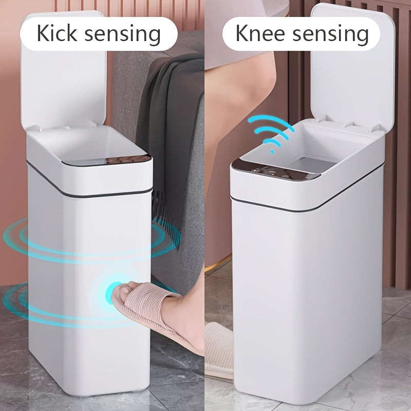 Set med 2 Smart Sensor søppelbøtter – Berøringsfri og kompakt (Svart) | Luvikno