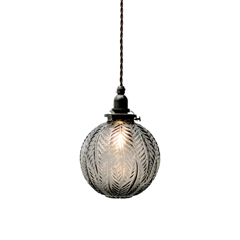 Pendellampe med vintage glasskuppel Luvikno