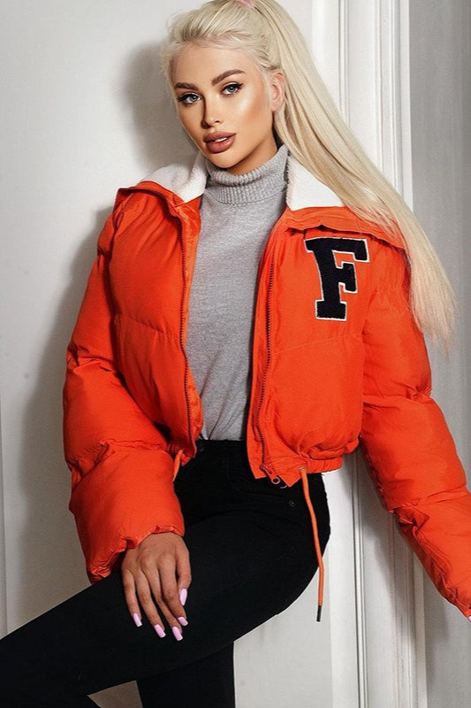 Luvik | Fleece Patchwork Tekoturkishuppari Collarin Puffer Jacket