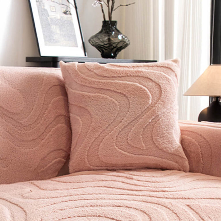 Varm Plush Bøyd Jacquard Rutsjefri Sofa Beskyttelsestrekk | Luvikno