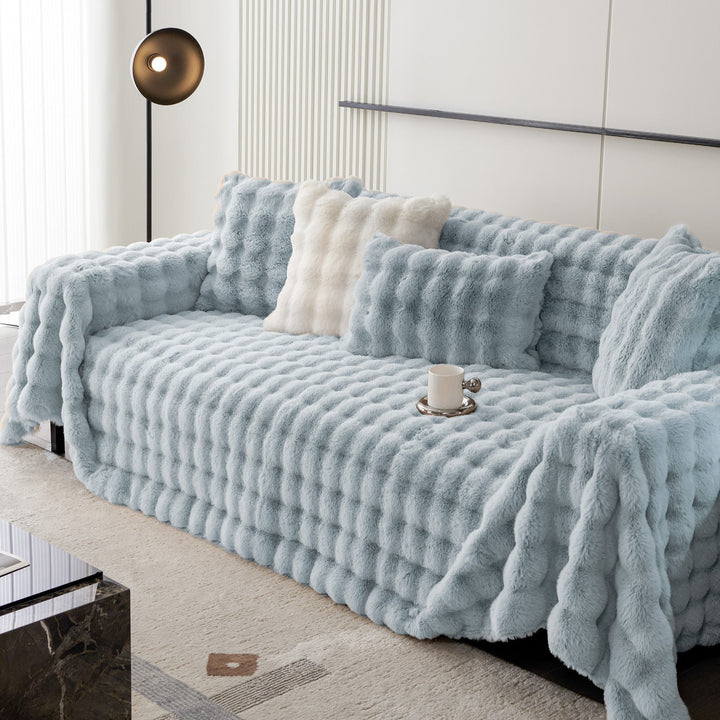 Luksus Ripple Faux Fur Sofa Deksel - Moderne, Stilig & Holdbar Sofa Beskyttelse | Luvikno