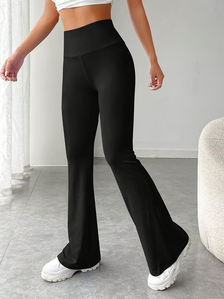 Luvik | Slim Fit leveälahkeiset legginsit korkealla vyötäröllä naisille