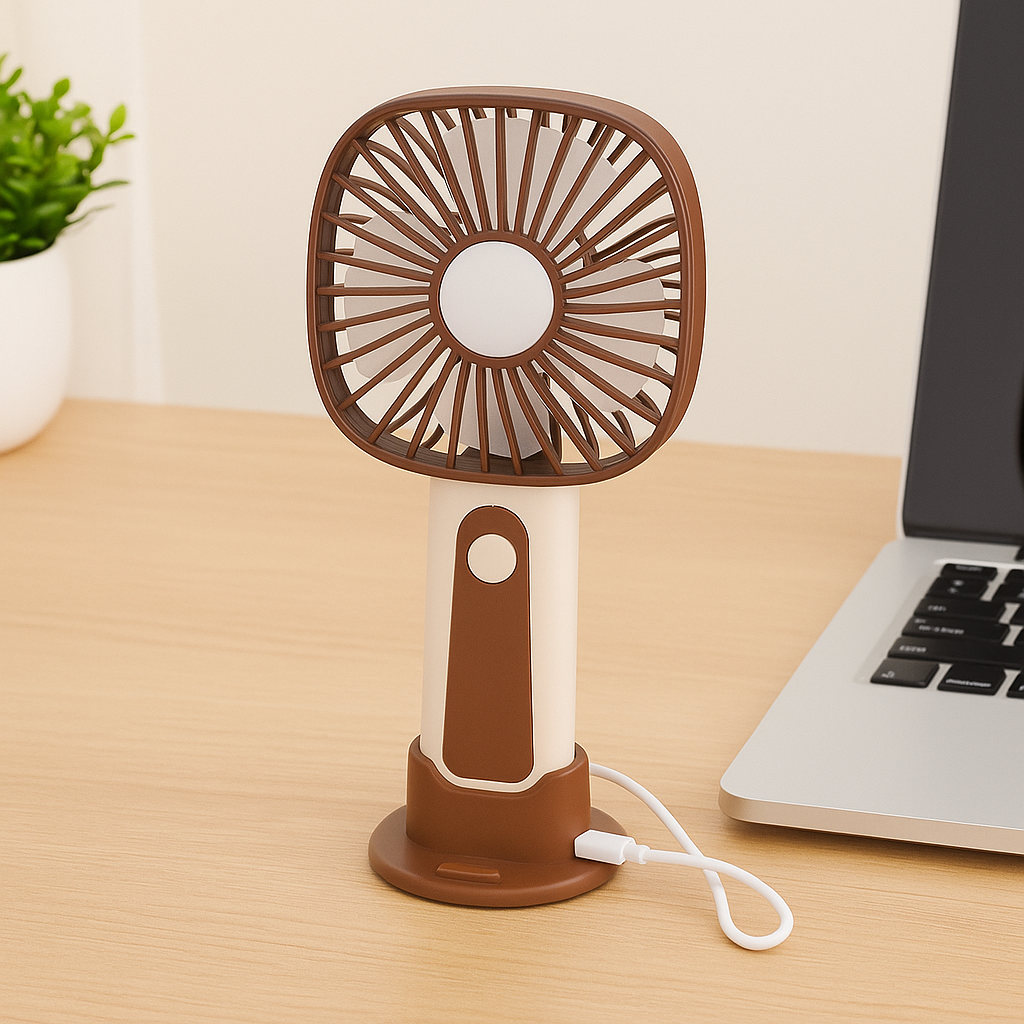 Mini Håndholdt Vifte – 3-Hastigheter USB Oppladbar | Luvikno