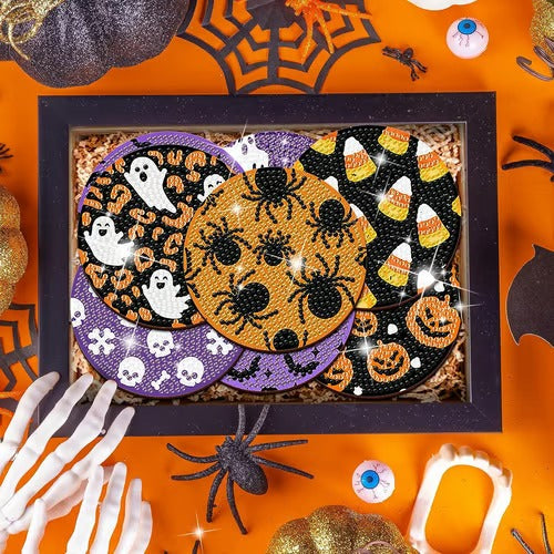 Luvikno | SpukMeister Coaster Set — La Halloween-festen din bli fortryllet med magisk fascinasjon og gjester som er begeistret!