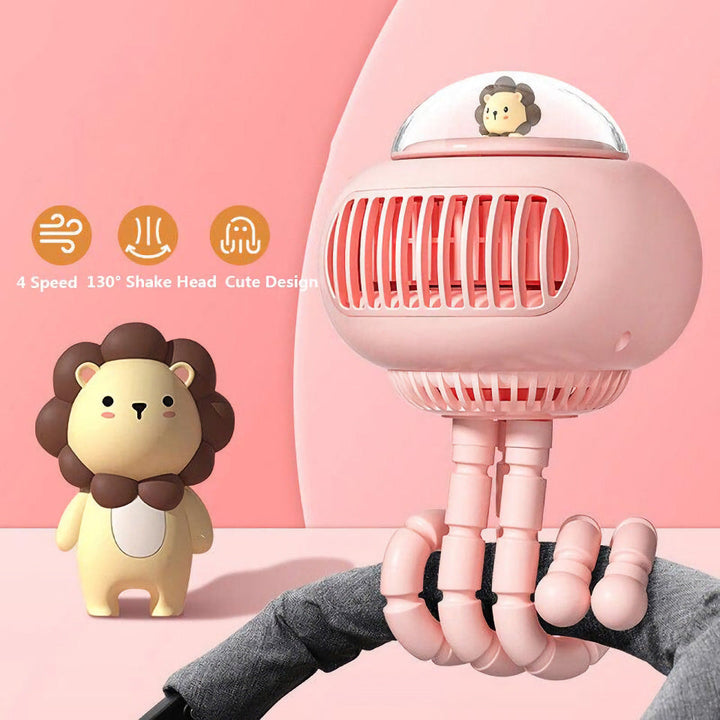 Lovelyst Cartoon Portable Safe Stroller Fan | Luvikno