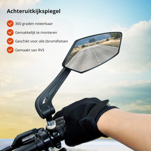 360° bakspeil for sykkel med styrefeste | Luvikno