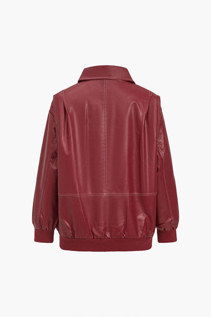 Luvik | Yhdistevä Värit Kaulus Vetoketju Takki