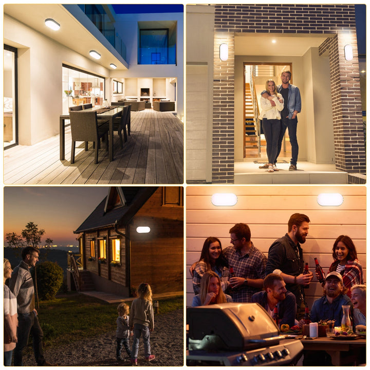 15W LED Fuktbestandig Lys IP54 2 Stykker | Luvikno