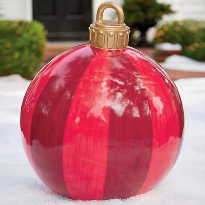 Luvikno | Jule Oppblåsbar Dekorasjon Ball | Utendørs Hage Ornament | 60cm PVC