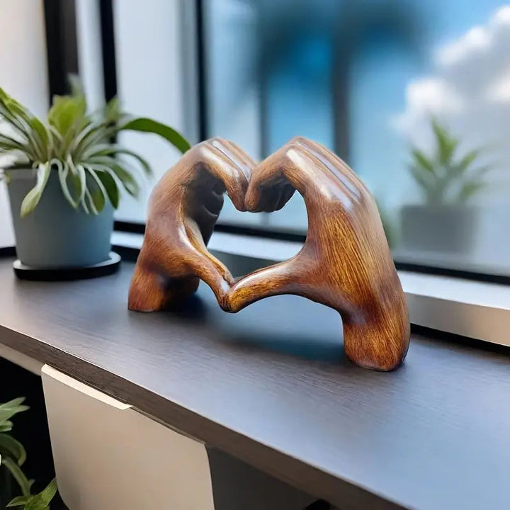 Lovenest Elegant Harpiks Skulptur - Symbol på Kjærlighet og Hengivenhet Luvikno