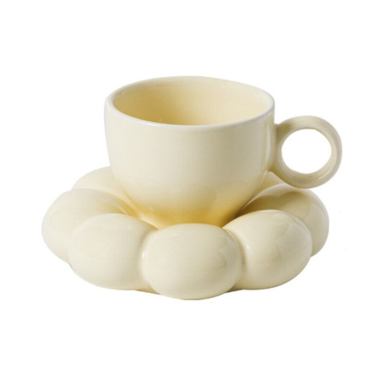 Pastell Bubble Cup med Underplate – Elegant Keramikkopp for Unik Dining | Luvikno