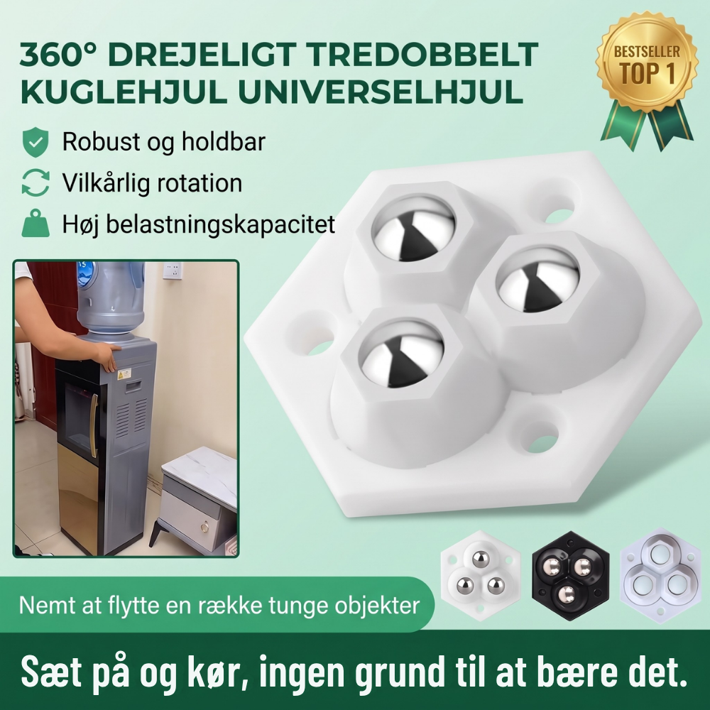 TriGlide 360° møbelhjul med lager | Luvikno