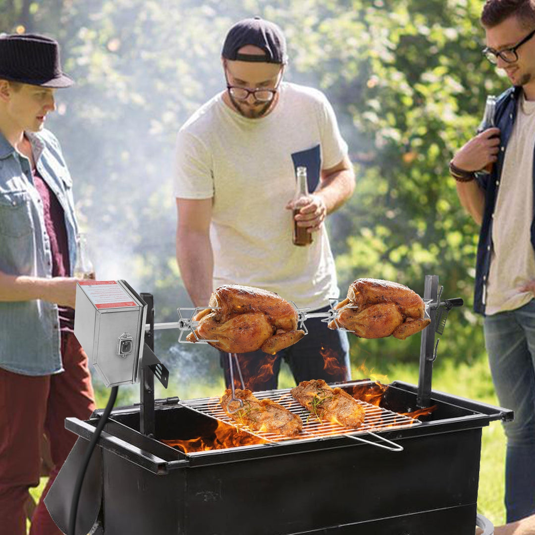 BBQ Grill Spydere Rustfritt Stål Motor 4x Kjøttnål | Luvikno