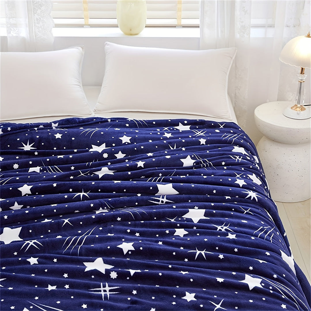 MeteorFleece – Myk Fleece Teppe med Meteor Mønster Luvikno