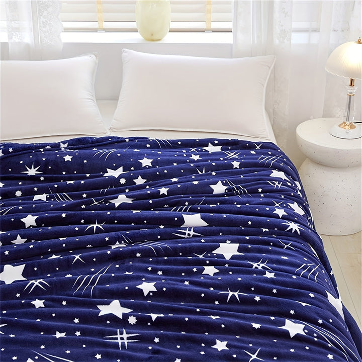 MeteorFleece – Myk Fleece Teppe med Meteor Mønster Luvikno