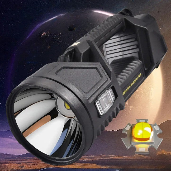 Solar High-Power Multifunksjonslommelykt | Luvikno