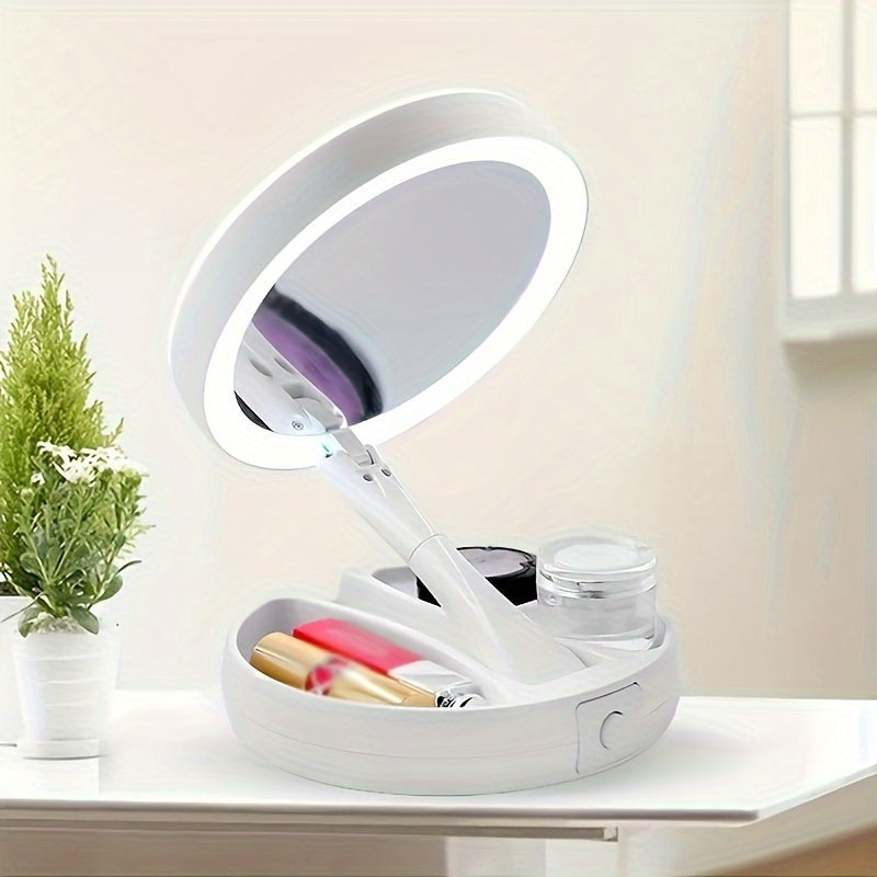 GlowMirror - Bærbar Sminkespeil med LED Luvikno