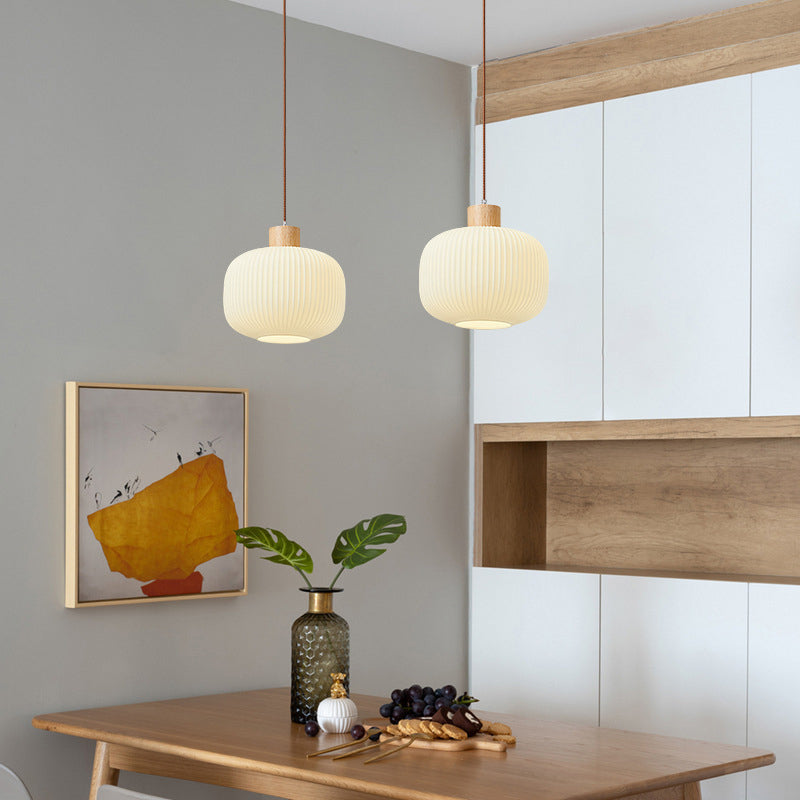 Luvikno | VintageLight - Stilig tre- og glasspendellampe