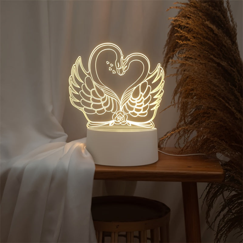 SwaneLume – USB 3D LED Bordbelysning Luvikno