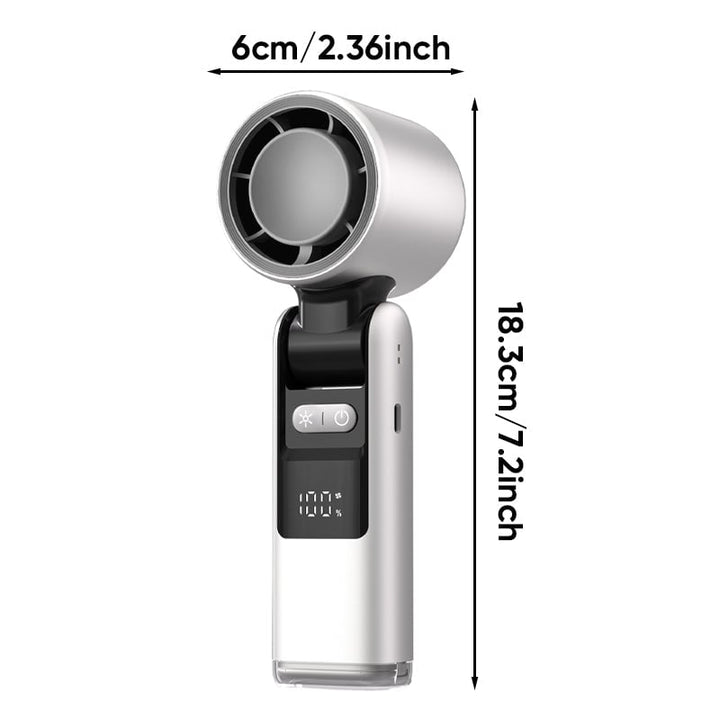 Folding Mini Håndholdt Høyhastighets USB Oppladbar Turbo Vifte | Luvikno