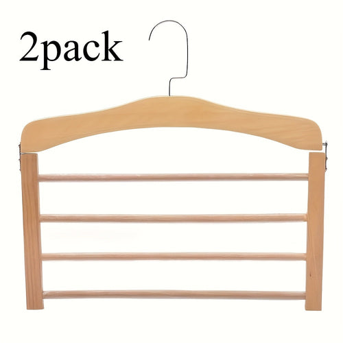 Wood Pants Hanger Multi-Layer 2 Piece Set | Luvikno