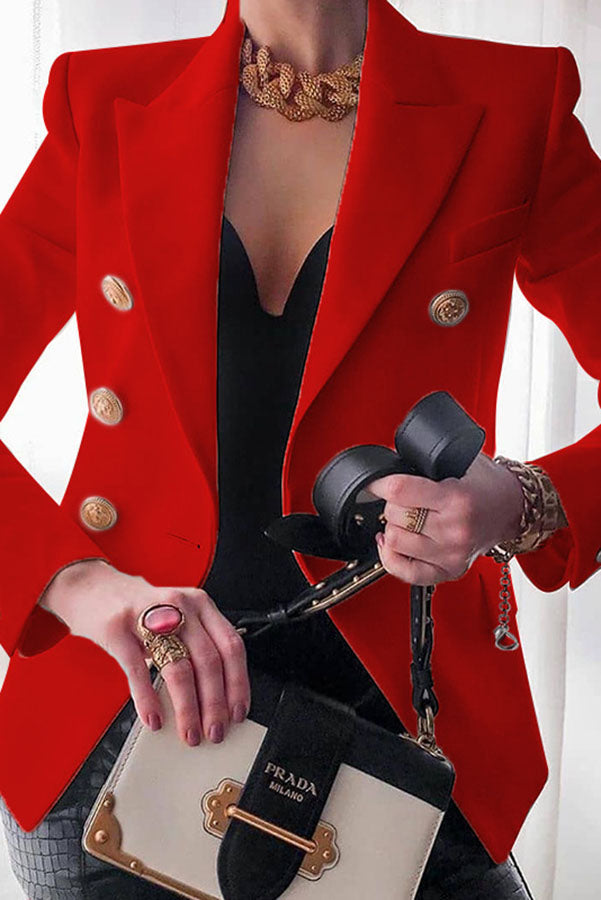 Luvik | Blazer med dobbeltringning og gullknapper